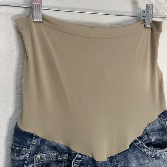Indigo Blue Maternity Jeans Light Wash Bootcut Secret Fit Belly Tan Sz S - Picture 5 of 12